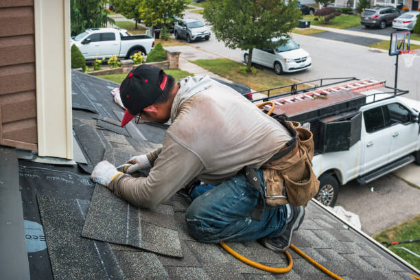 Professional Gutter Repair And Installation technician working in Atkins, IA